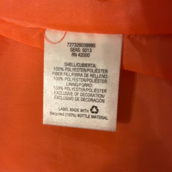 Route 66 Kids Pink Puffer Vest XS 4/5 Neon Orange Lining Quilted Sequin - Picture 8 of 12